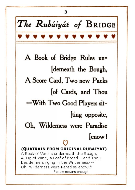 The Rubaiyat of Bridge